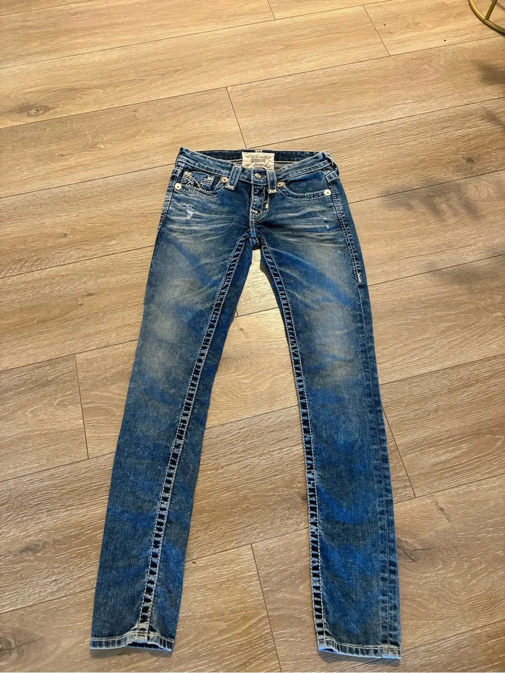 Big Star Women's Skinny Jeans in Washed Blue Denim - Picture 1 of 11